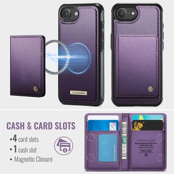 CaseMe C69 2i1 deksel til Apple iPhone 17e - Purple pulse