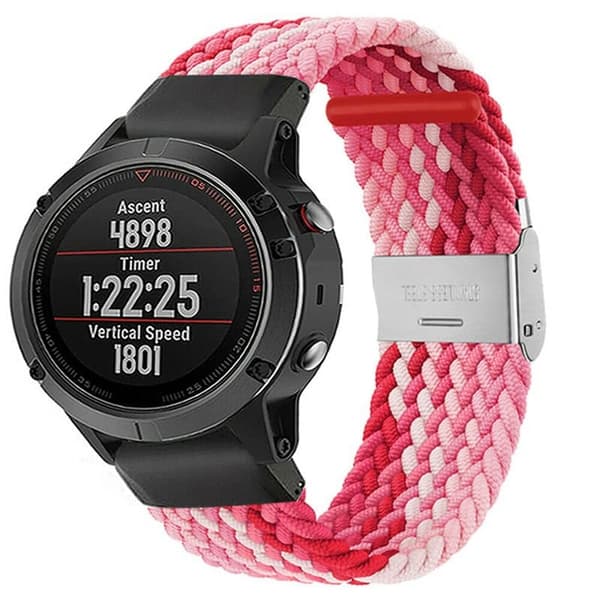 Punottu Kellon ranneke Garmin Fenix 5 - Gradientred