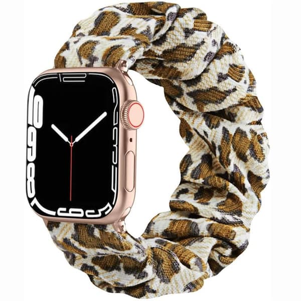 Scrunchie Kellon ranneke Apple Watch 7 (45mm) - Leopardi