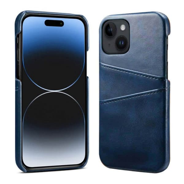 Retro deksel med kortholder til Apple iPhone 13 - BlÃ¥