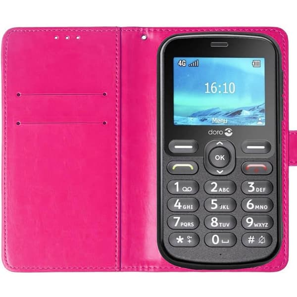 Wallet cover 2-kort til Doro 1880 - Lyserød