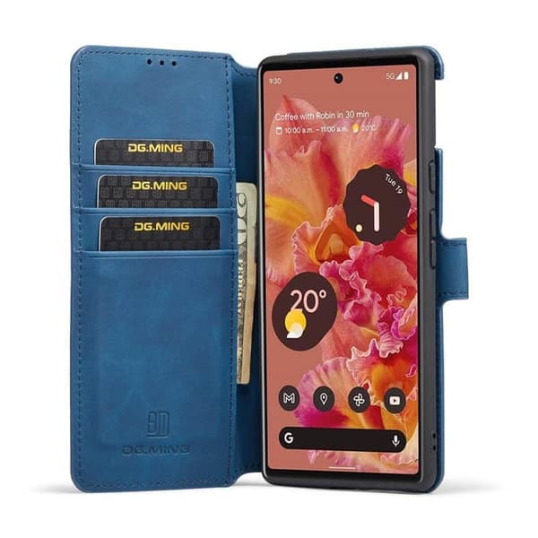DG-Ming Wallet cover 3-kort til Google Pixel 6 - Blå