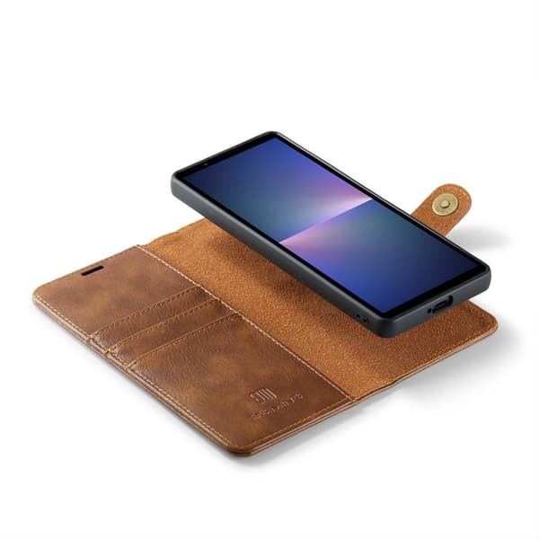 Wallet DG-Ming 2i1 til Sony Xperia 5 V - Brun