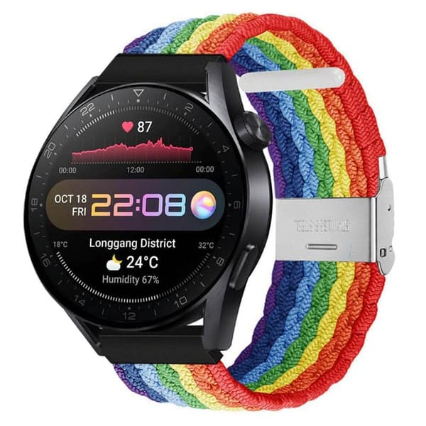 Flettet Elastisk urrem til Huawei Watch 3 Pro (48mm) - Pride
