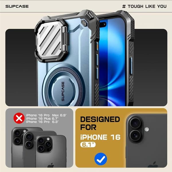 SUPCASE UB Mag XT deksel til Apple iPhone 16 - Tilt