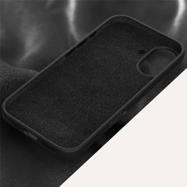 Liquid silikon deksel til Apple iPhone 16 Plus - Onyx Black