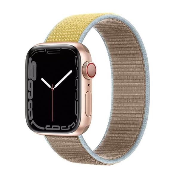 Nailon kellon ranneke Apple Watch 7 (41mm) - Camel