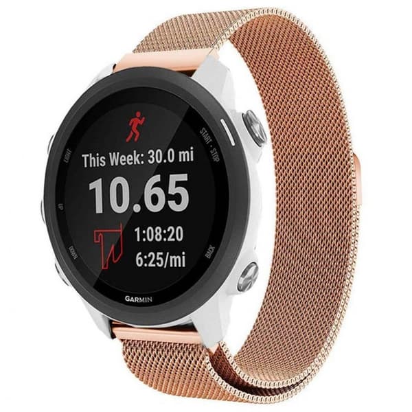 Milanese magnetisk urrem til Garmin Forerunner 245 - Rosè