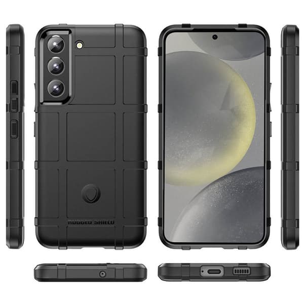 Rugged Shield cover til Samsung Galaxy S24 - Sort