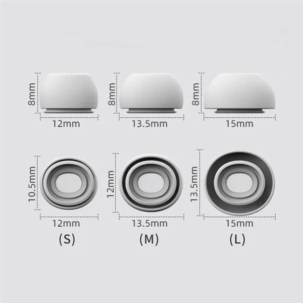 Ãreputer 6-pak til Apple AirPods Pro 2 - Hvit