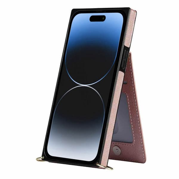 Zipper halskjede deksel til Apple iPhone 15 Plus - Rose
