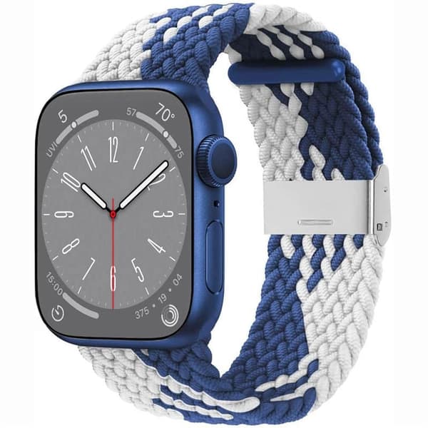 Flettet Urrem til Apple Watch 9 (41mm) - Bluewhite