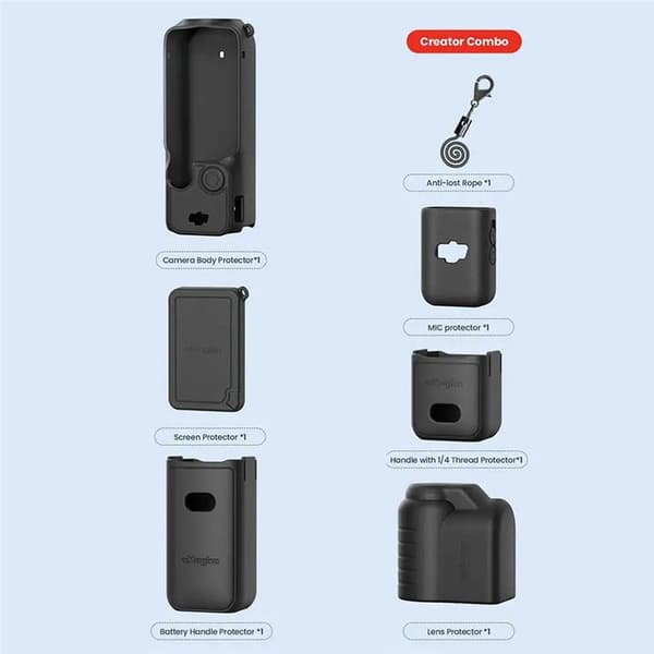 aMagisn silikondeksel 6i1 til DJI Osmo Pocket 3 - Grå