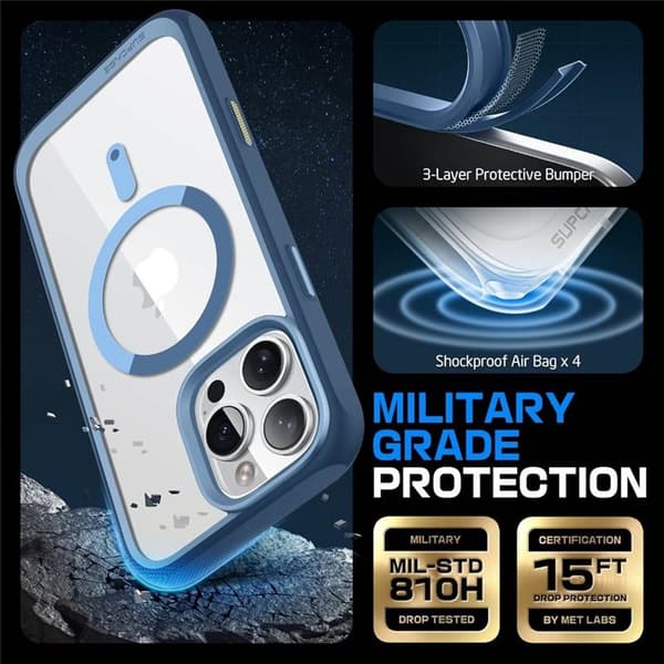 SUPCASE UB Mag deksel til Apple iPhone 16 Pro Max - Azure
