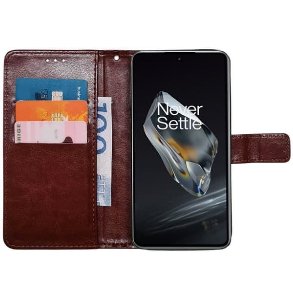 Lommebokdeksel 3-kort til OnePlus 13 - Brun