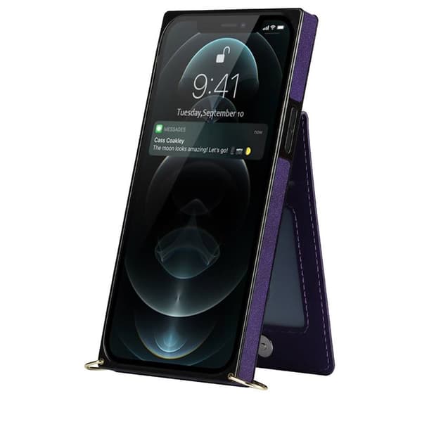 Zipper halskæde etui til Apple iPhone 12 Pro Max - Lilla
