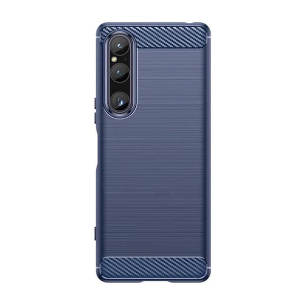 Børstet silikondeksel til Sony Xperia 1 V - Blå