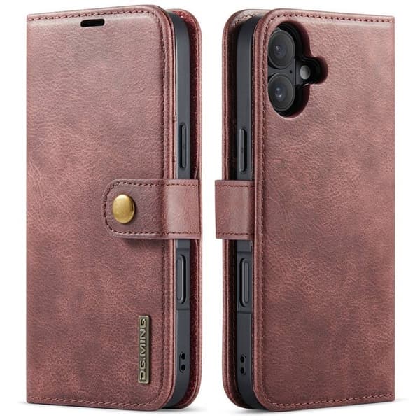 Wallet DG-Ming 2i1 til Apple iPhone 16 Plus - RÃ¸d
