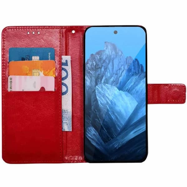 Wallet cover 3-kort til Google Pixel 9 Pro - Rød