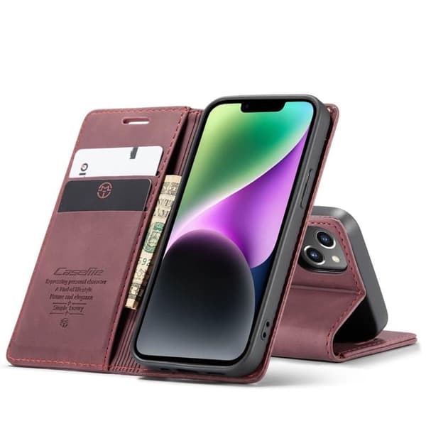 CaseMe mobildeksel 013 til Apple iPhone 14 - Burgunder