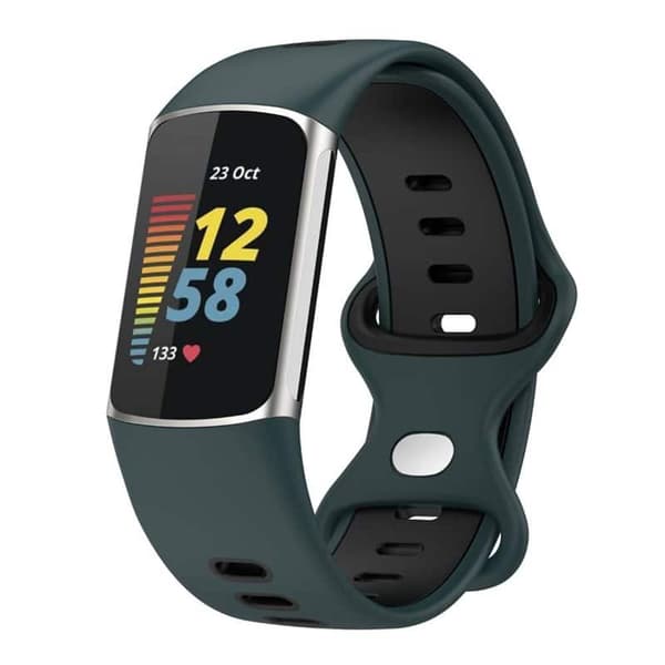 Twin Sport urrem til Fitbit Charge 5 - Olivengrøn/sort