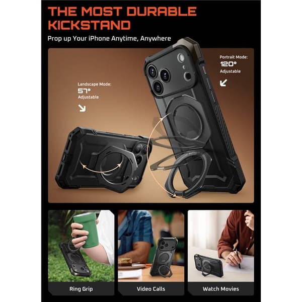 SUPCASE UB Grip cover til Apple iPhone 17 Pro Max - Black