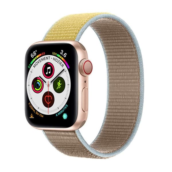 Nylon Urrem til Apple Watch 6 (44mm) - Camel