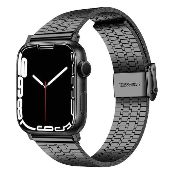 Mesh Urrem rustfrit stÃ¥l til Apple Watch 6 (44mm) - Sort