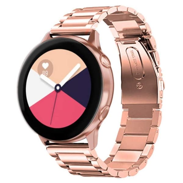 Rustfrit stÃ¥l urrem til Samsung Galaxy Watch Active - RosÃ¨