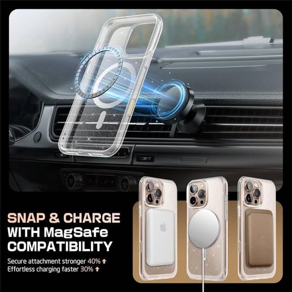 SUPCASE UB Mag deksel til Apple iPhone 16 Pro Max - Glitterpink