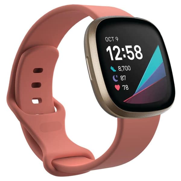 Sport Kellon ranneke Fitbit Sense - Apricot