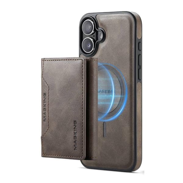 DG-Ming Magking K2 2i1 deksel til Apple iPhone 16 Plus - Coffee