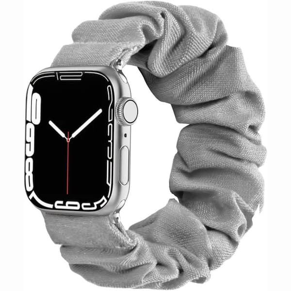 Scrunchie Elastic Urrem til Apple Watch 7 (45mm) - GrÃ¥