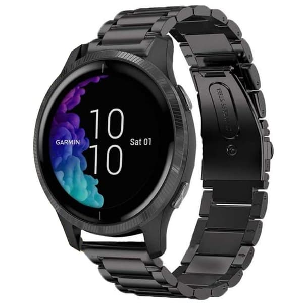 Urrem Rustfrit stÃ¥l til Garmin Venu - Sort