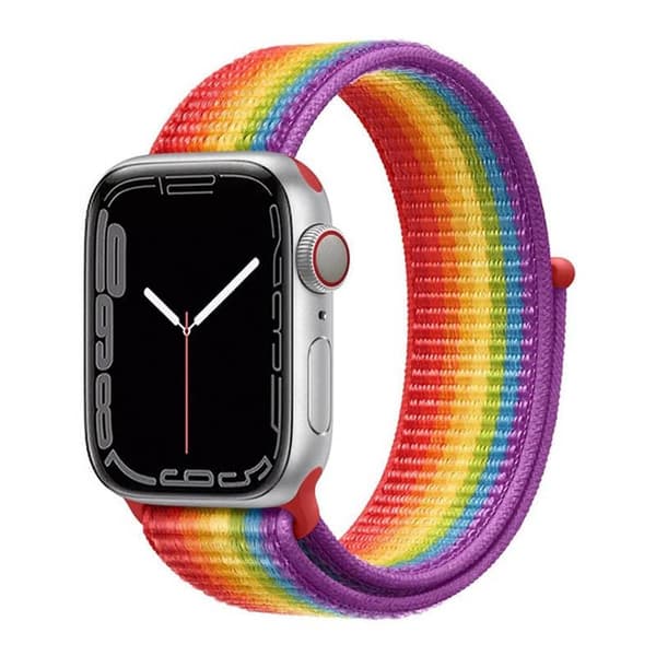 Nylon Urrem til Apple Watch 7 (45mm) - Pride Edition
