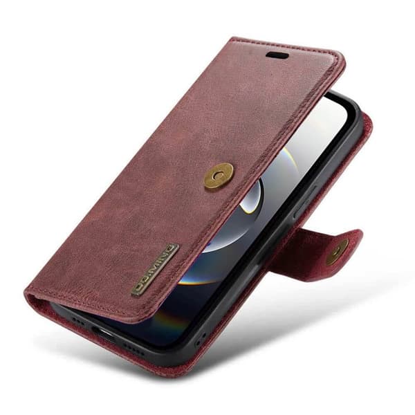 Wallet DG-Ming 2i1 til Apple iPhone 16e - RÃ¸d