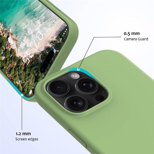 Liquid silikone cover til Apple iPhone 16 Pro - Matcha Green