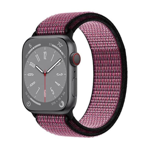 Nylon Urrem til Apple Watch 8 (41mm) - True Berry