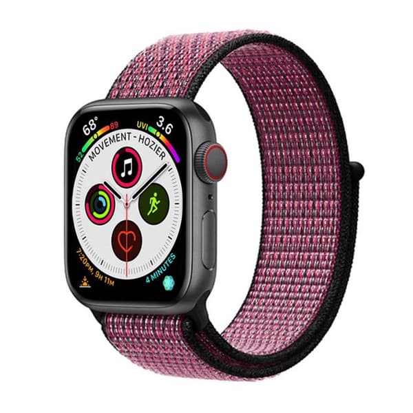 Nylon Urrem til Apple Watch 6 (40mm) - True Berry