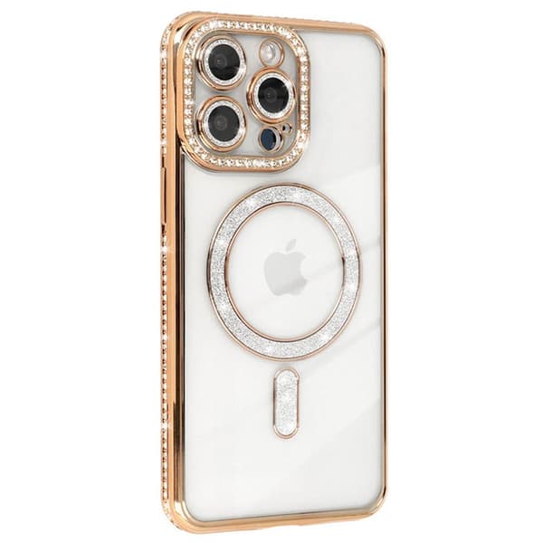 Diamond bling MagSafe deksel til Apple iPhone 13 Pro Max - Gold