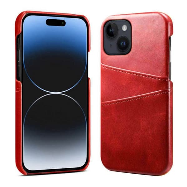Retro kuori korttipaikoilla Apple iPhone 13 Pro - Punainen
