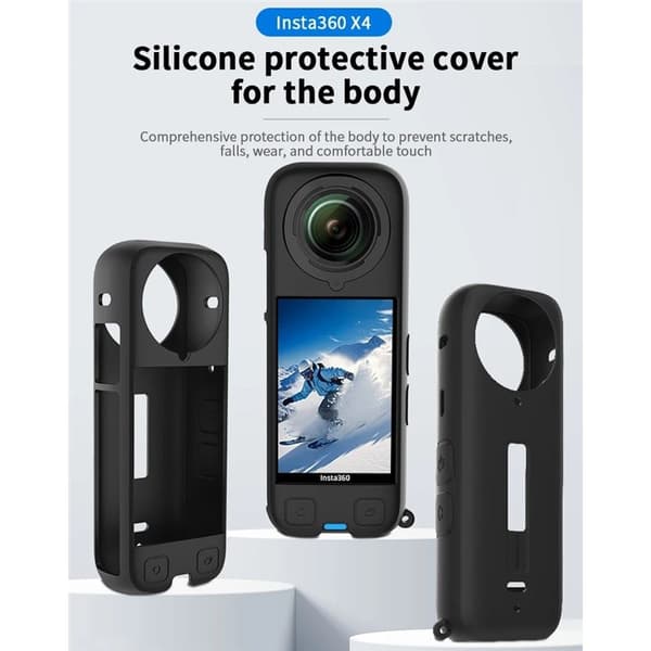 Cynova silikon deksel til Insta360 X4 – Svart