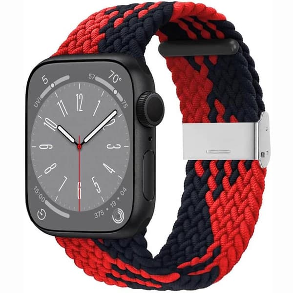 Flettet Urrem til Apple Watch 9 (41mm) - Redblack