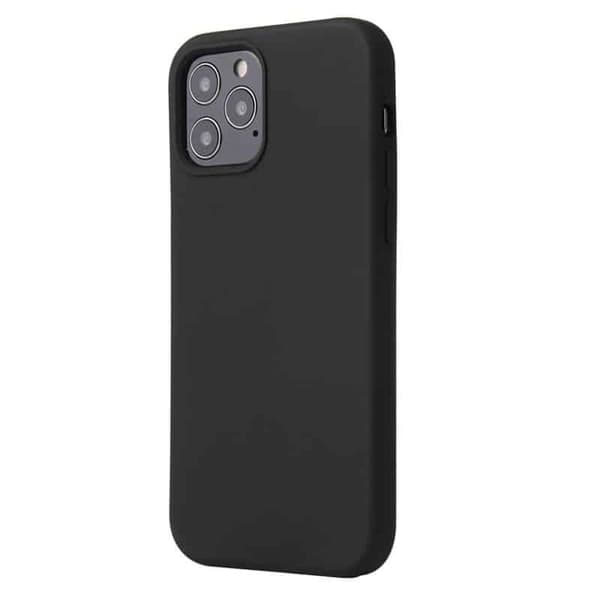 Liquid silikon deksel til Apple iPhone 12 Pro - Svart