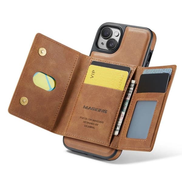 DG-Ming Magking K2 2i1 deksel til Apple iPhone 14 Plus - Brun