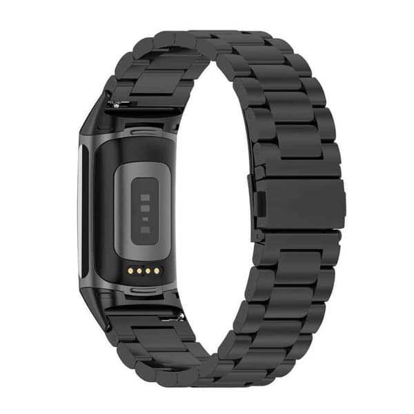 Urrem Rustfrit stÃ¥l til Fitbit Charge 5 - Sort