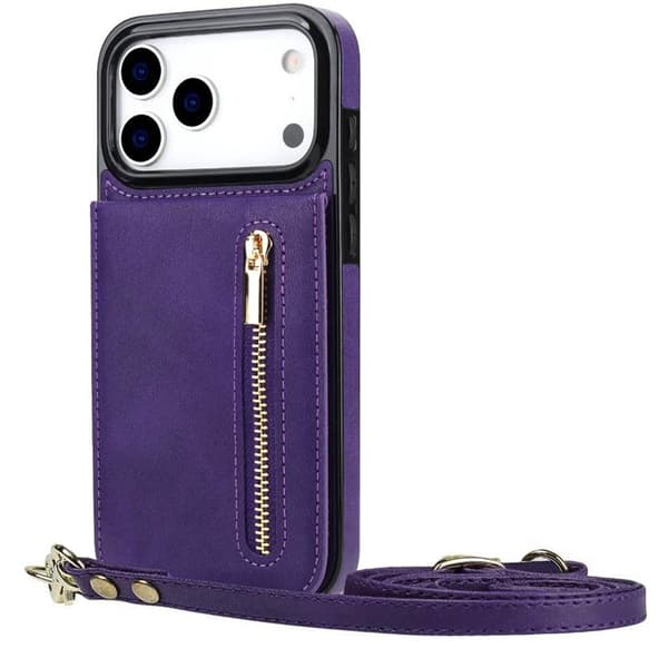 Zipper necklace case till Apple iPhone 18 Pro Max - Lila