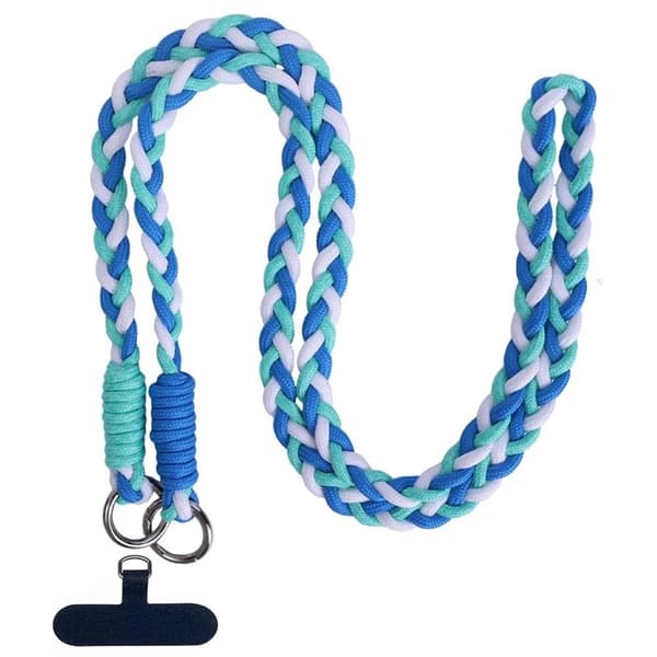 Mobilhalskæde 12mm med fastplade - Ocean Breeze