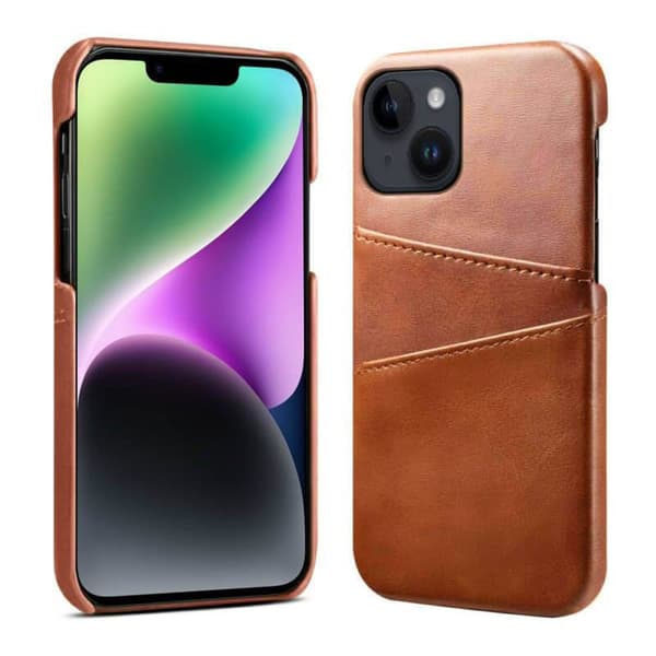 Retro cover med slots til Apple iPhone 14 Plus - Brun