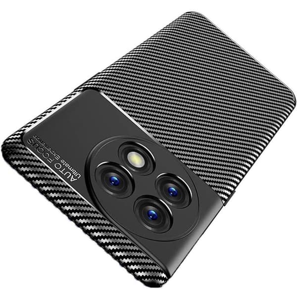 Carbon silikoni kuori OnePlus 11 - Musta